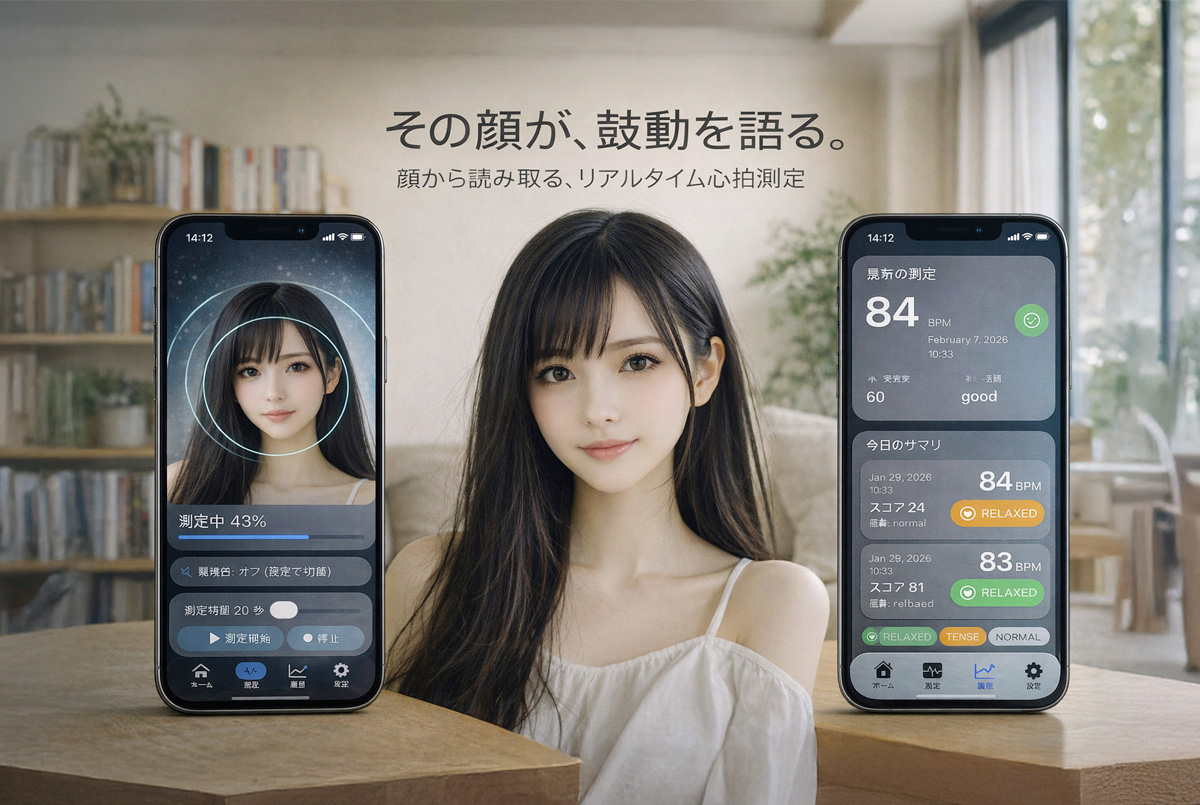 CalmPulse アプリ利用イメージ